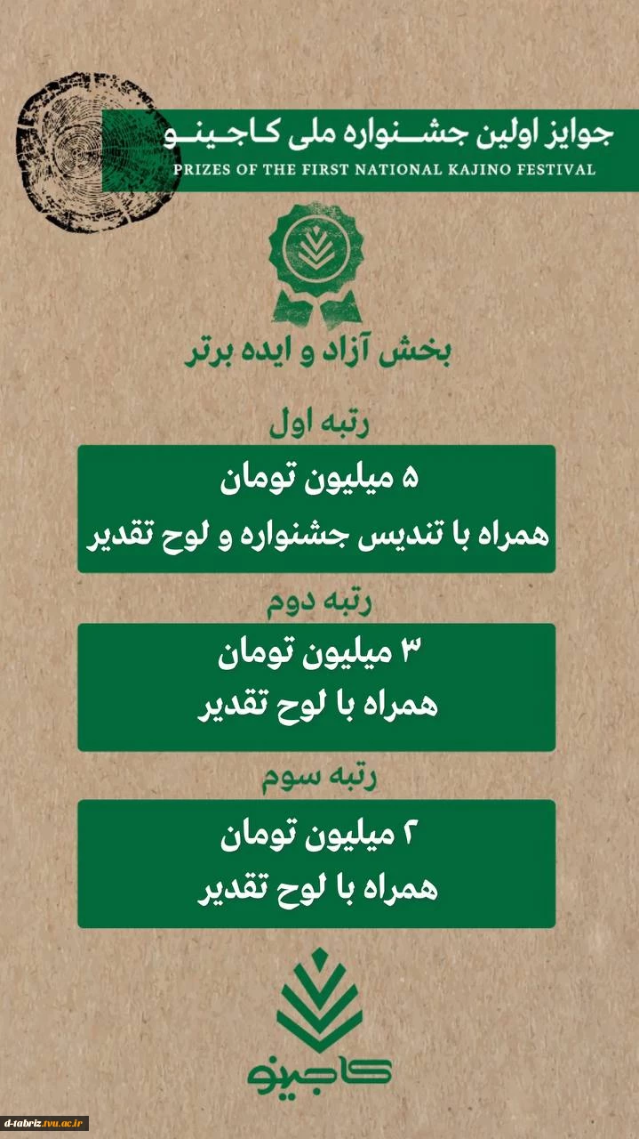 جوایزه اولین جشنواره ملی کاجینو 4