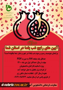آیین های رایج شب یلدا در استان شما