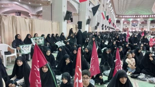 شرکت جمعی از همکاران دانشگاه ملی مهارت در مراسم عزاداری سومین روز پس از تدفین حجت‌الاسلام والمسلمین آیت‌الله العظمی سید علی خامنه‌ای 2